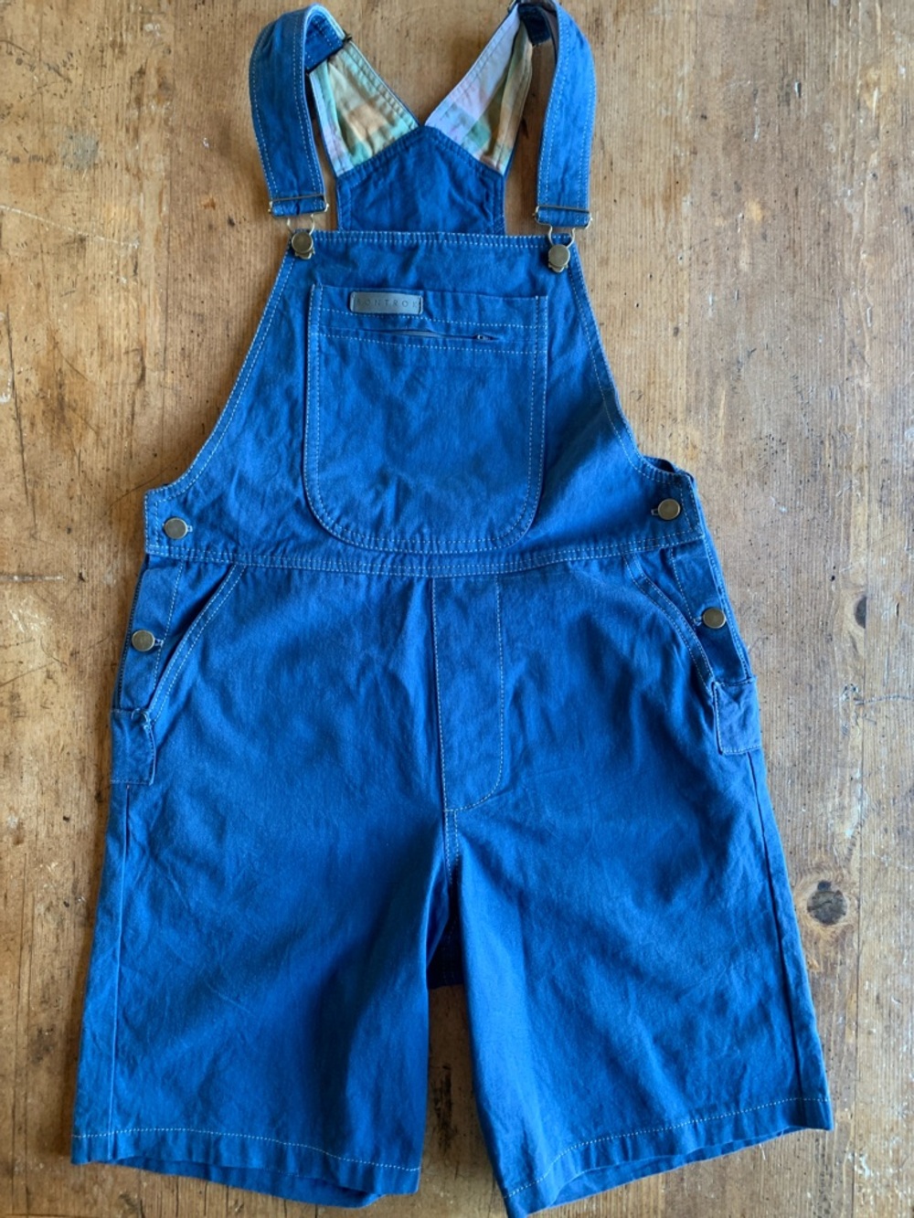 Women’s Blue Short Overalls with Pockets